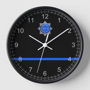 Horloge Blue Line mince
