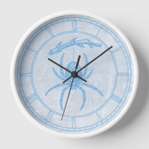 Horloge Blue Spider