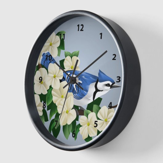 Horloge Bluejay Bird (Angle)