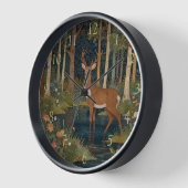 Horloge Bohème bohème de cerf rustique (Angle)