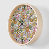 Horloge Boho Daisy Flowers les années 70 Floral Super (Angle)