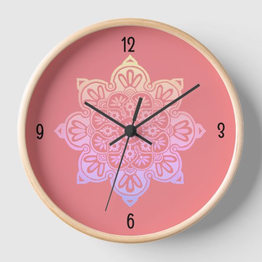 Horloge Boho Medallion Mur Clock pastels (Recto)