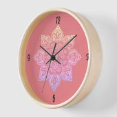 Horloge Boho Medallion Mur Clock pastels (Angle)