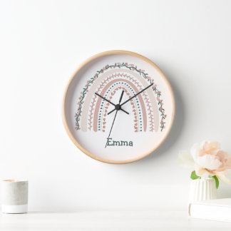 Horloge Boho Rainbow Nursery Girls Room