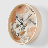 Horloge Boho style fleurs couleurs motifs (Angle)