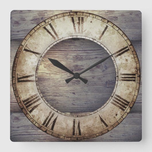 Horloge "Bois antique" avec Horloge romaine (Recto)