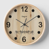 Horloge Bois Boucher - Personnalisé (Recto)