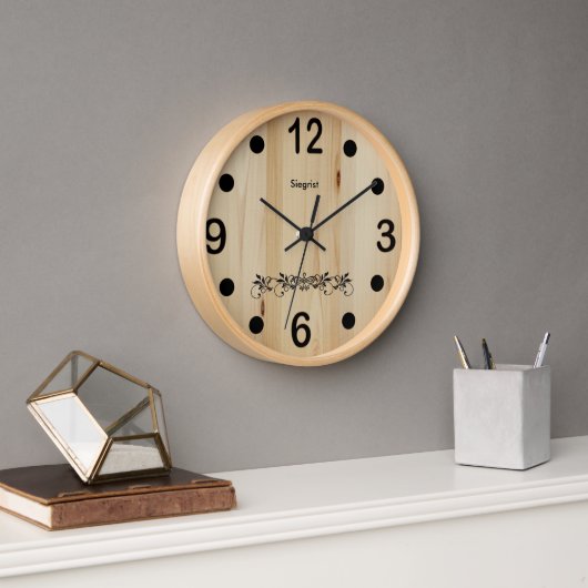 Horloge Bois Boucher - Personnalisé (Bureau)