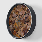 Horloge Bois de chauffage rustique cabine bois  écorce mot (Angle)