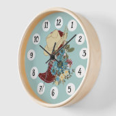 HORLOGE BOOT ET FLEURS DE COWGIRL (Angle)