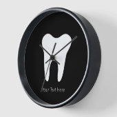 Horloge Bouche dentaire blanche pour dentiste sur mesure (Angle)