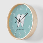 Horloge Bouche dentaire blanche pour dentiste sur mesure (Angle)