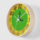 Horloge Boucles vertes (Angle)