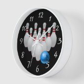 Horloge Boule de bowling Animée et épingles 24h/24 (Angle)