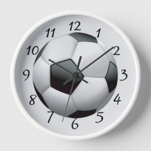 Horloge Boule de football 24 heures sur 24