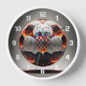 Horloge Boule de football croate fière (Recto)