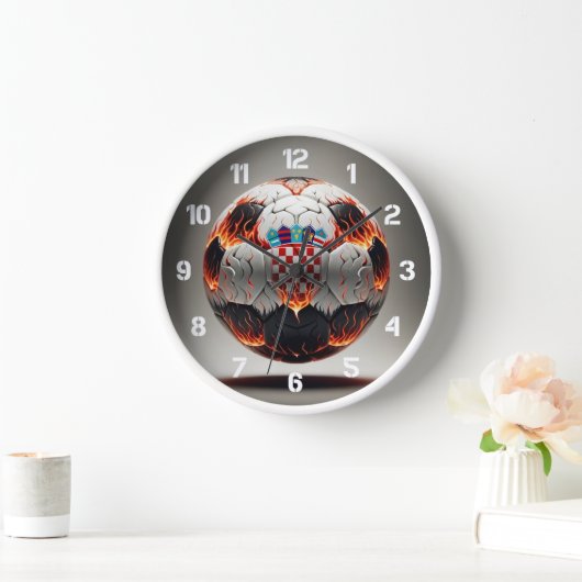 Horloge Boule de football croate fière (Maison)