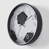 Horloge Boule de football en blanc (Angle)