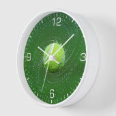 Horloge Boule de Tennis Jaune personnalisée (Angle)