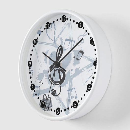 Horloge Brevets de design musical Star (Angle)