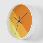 Horloge Bright Retro Orange Yellow Summer Racing Stripes (Angle)