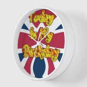 Horloge British Birday Gifts Art Print