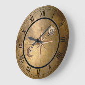 horloge bronze soleil et murale lune (Angle)