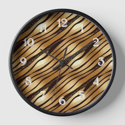 Horloge Brown d'or Leopard Poster de animal raypes (Recto)