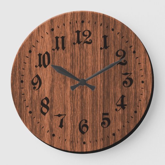 Horloge Brown en bois rustique (Recto)