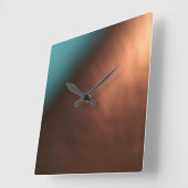 Horloge Brown Et Turquoise En Cuivre (Angle)