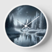 Horloge Buck dans une rivière hivernale la nuit (Recto)