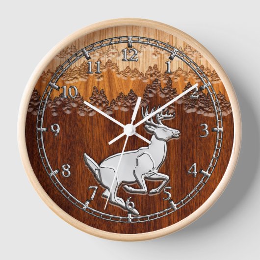Horloge Buck de queue d'argent coule sauvage (Recto)