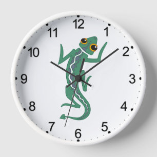 Horloge Buggi Green Lizard Artistic Clipart-27847