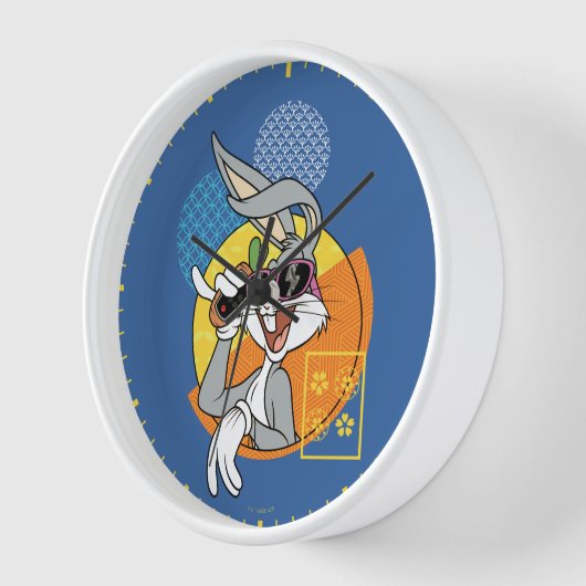 Horloge BUGS BUNNY™ - Graphique de vacances à Singapour (Angle)