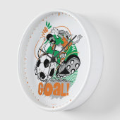 Horloge BUGS BUNNY™ Soccer objectif (Angle)