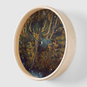 Horloge Bull Elk dans la forêt d'automne (Angle)