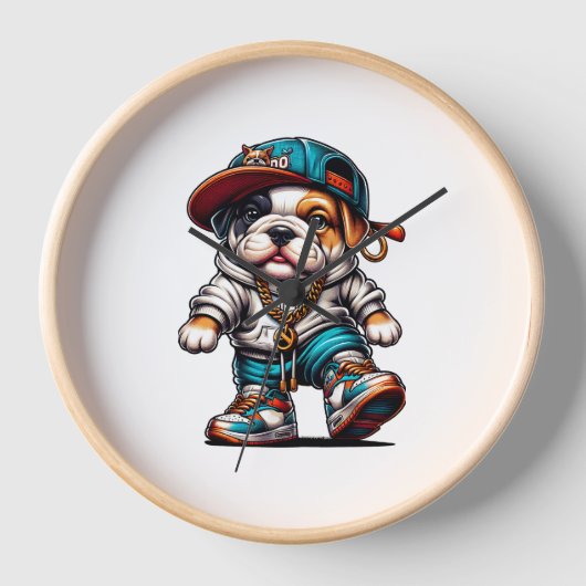Horloge Bulldog de style de rue (Recto)