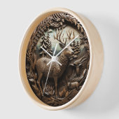 Horloge Cabine rustique de chasse au cerf (Angle)