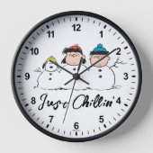 Horloge cacahuètes | 3 Personne Snowman (Recto)