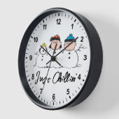 Horloge cacahuètes | 3 Personne Snowman (Angle)