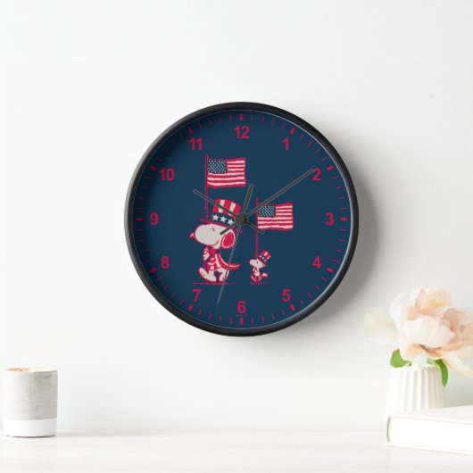 Horloge cacahuètes | American Summer Old Glory (Maison)