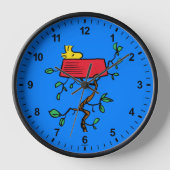 Horloge cacahuètes | Bois en sieste dans le plat de Snoopy (Recto)