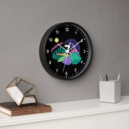 Horloge cacahuètes | Cowabunga Snoopy (Bureau)