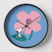 Horloge cacahuètes | Illustration Nature Rose Flower (Recto)