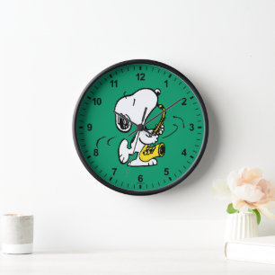Horloge cacahuètes   Lecteur Snoopy Saxophone