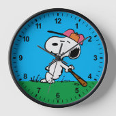 Horloge cacahuètes | Snoopy at Bat (Recto)