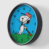 Horloge cacahuètes | Snoopy at Bat (Angle)
