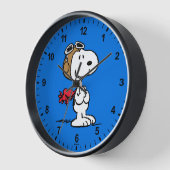 Horloge cacahuètes | Snoopy L'As Volant (Angle)
