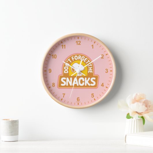 Horloge cacahuètes | Snoopy N'oubliez pas les snacks (Maison)