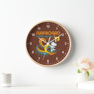 Horloge cacahuètes   Snoopy Surboard Longboard Competition